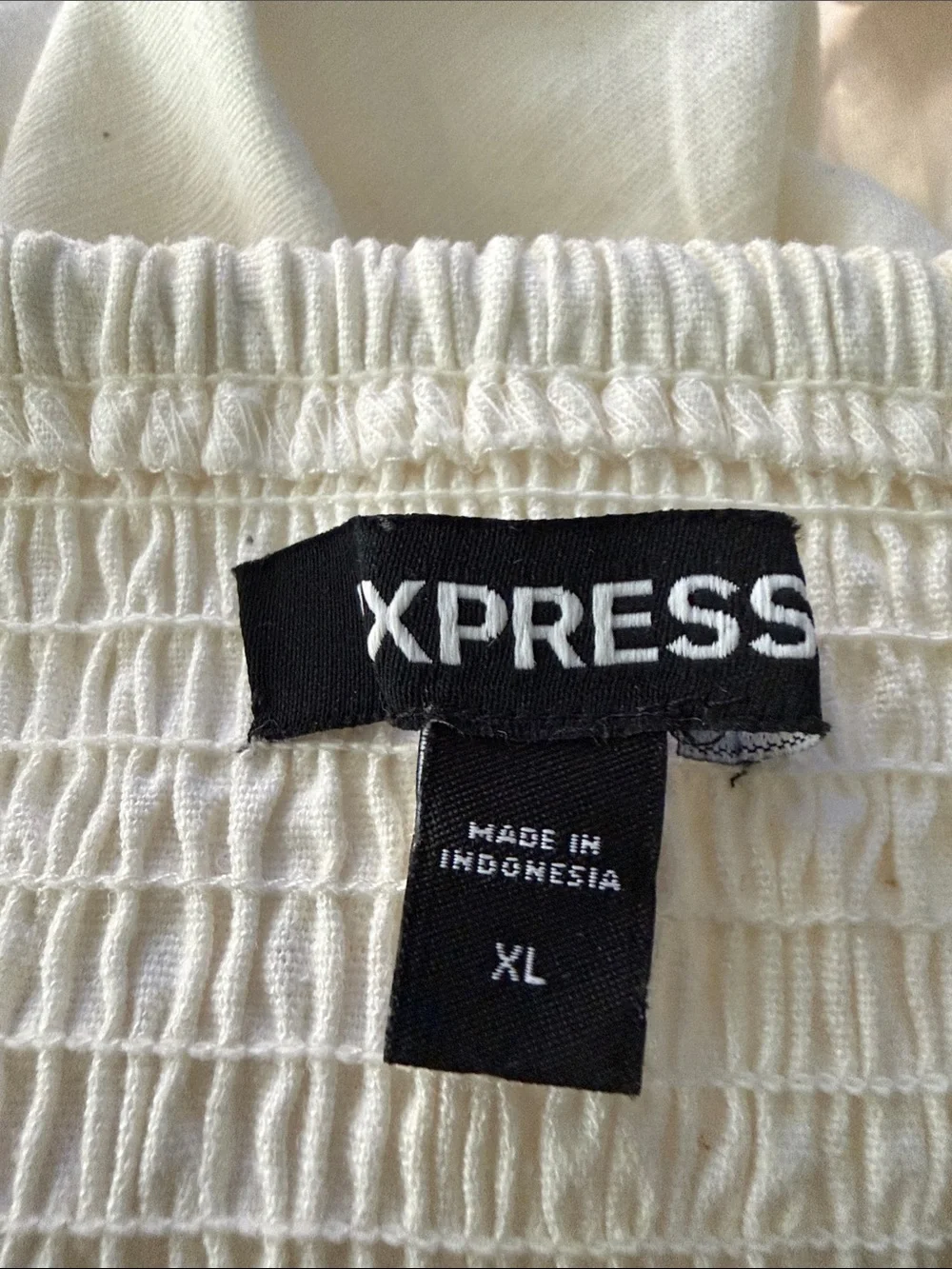 Express Women’s Cream Color Linen Mini Dress